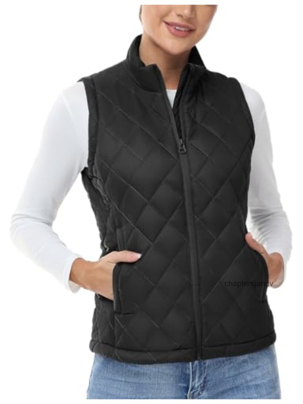 TBMPOY Women's Lightweight Quilted Puffer Vest Sleeveless Zip Jacket